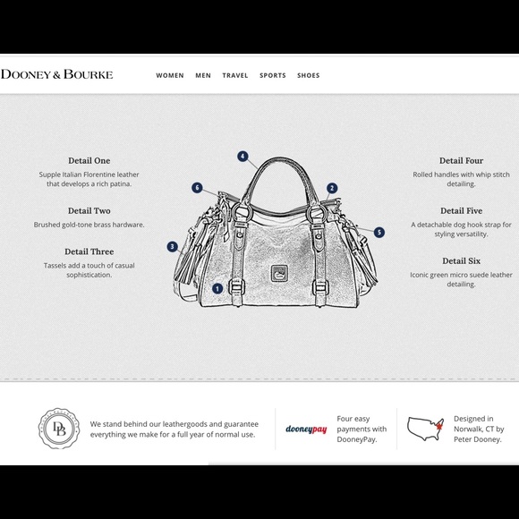 🍃🌸 Dooney & Bourke Florentine Satchel Handbag 🌸 - Picture 16 of 16